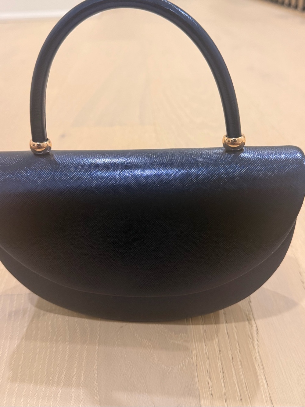 Black Structured Top-Handle Women’s Bag